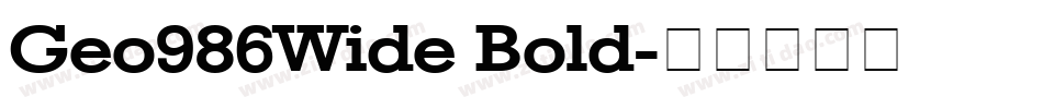 Geo986Wide Bold字体转换